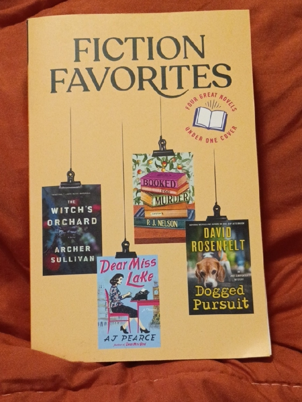 Fiction Favorites Book Collection - Yellow/Pink Cover